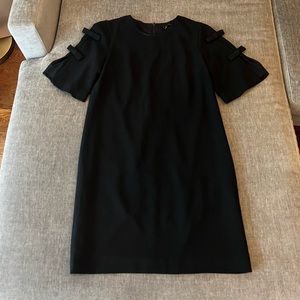 Club Monaco Renala Bow Sleeve Black Crepe Shirt Dress / Size 00